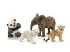 SCHLEICH 14794 Małe dzikie zwierzęta Zoo Panda Słoń